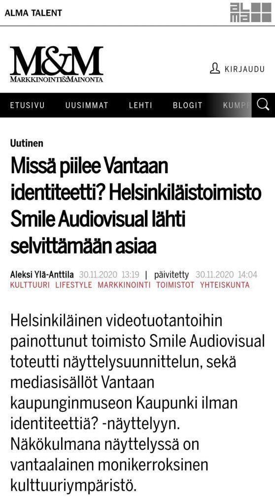 Missä piilee Vantaan identiteetti?